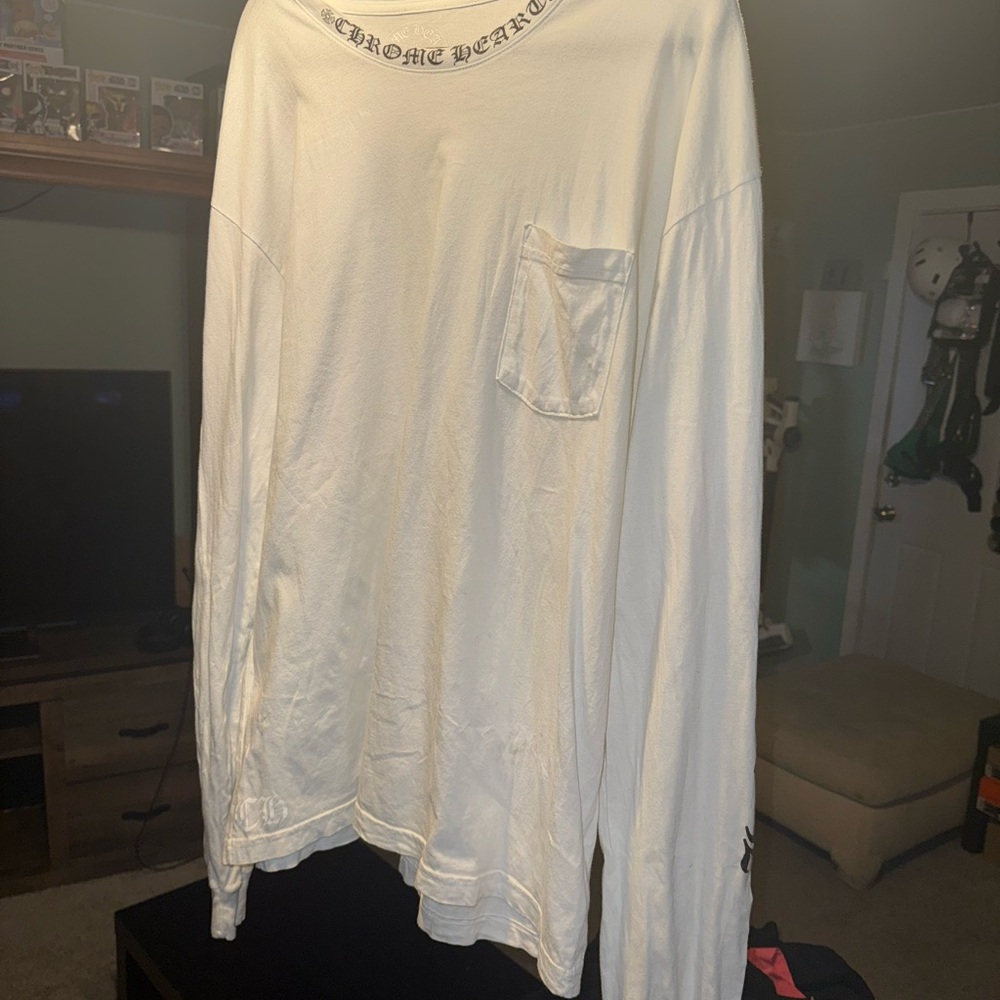 Chrome Hearts White Collar Graphic Tee